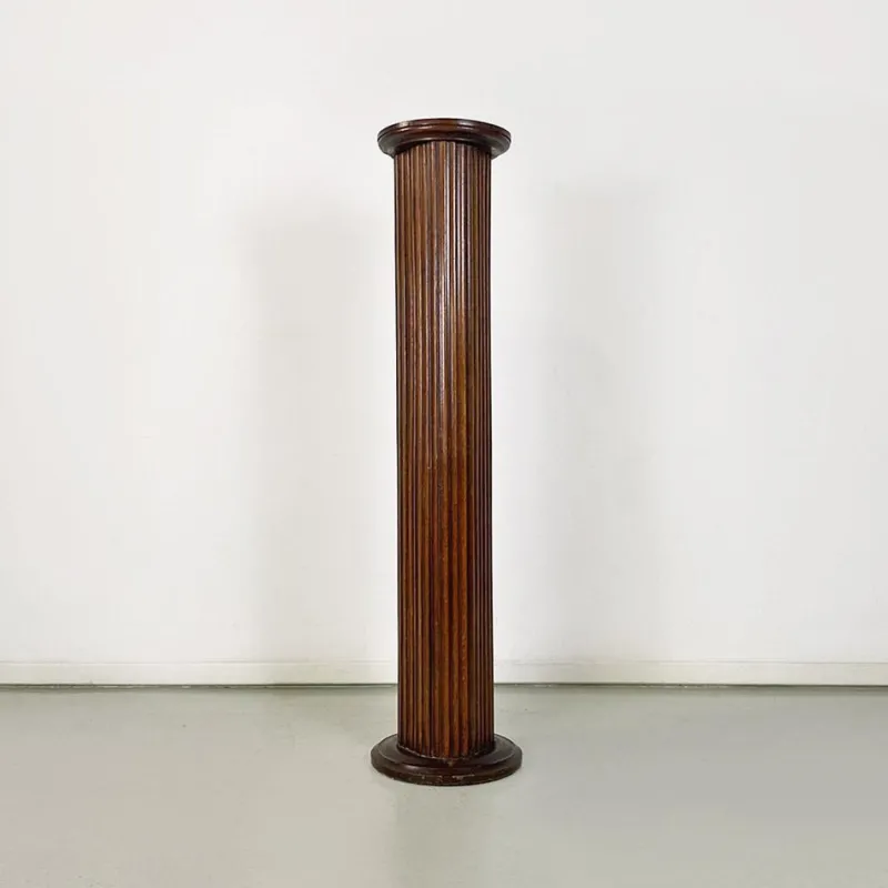 Pamono Pedestal or Column Display Stand in Wood, Early 1900s> Pedestals And Columns