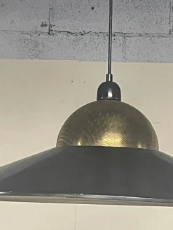 Pamono Pendant in Brass and Enameled Metal, 1970s> Ceiling Lights