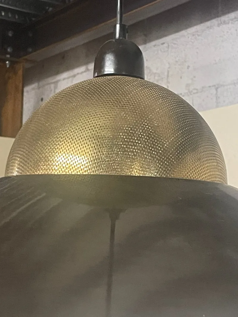 Pamono Pendant in Brass and Enameled Metal, 1970s> Ceiling Lights