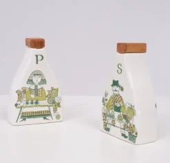 Pamono Pepper & Salt Shaker by Figgjo Flint, 1960s, Set of 2><noscript><img width=