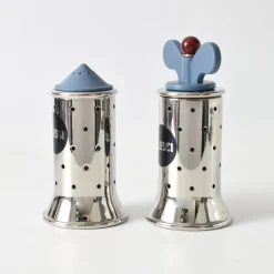 Pamono Pepper Grinder and Salt Shaker by Michael Graves for Alessi, 1990s, Set of 2><noscript><img width=