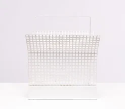 New Pamono Perforated Metal Newspaper Rack, France, 1965