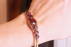 Pamono Perpignan Garnet Bangle Bracelet><noscript><img width=