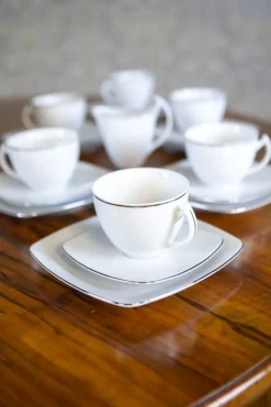 Pamono 12-Person Coffee Set from Ćmielów, Set of 39><noscript><img width=
