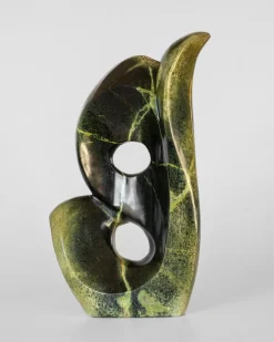Pamono Peter Chidzonga, Large Shona Art Abstract Sculpture, Leopard Stone> Abstraction|Sculpture