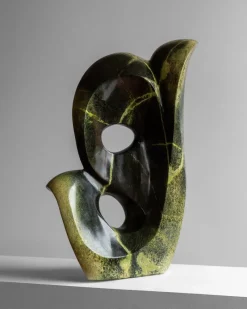 Pamono Peter Chidzonga, Large Shona Art Abstract Sculpture, Leopard Stone> Abstraction|Sculpture