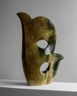 Pamono Peter Chidzonga, Large Shona Art Abstract Sculpture, Leopard Stone><noscript><img width=
