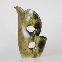 Pamono Peter Chidzonga, Large Shona Art Abstract Sculpture, Leopard Stone><noscript><img width=