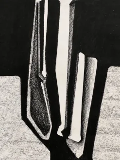 Discount Pamono Peter Steinforth, Geometric Abstraction, Original Ink Drawing, 1969