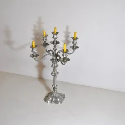 Pamono Pewter 5-Arm Candleholder, 1940s