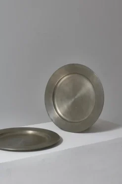 Pamono Pewter Charger Plates from Svenskt Tenn, Sweden, 1950s, Set of 6> Dinner Plates & Bowls