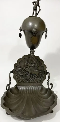 Pamono Pewter Fountain with Scene of Saint George and the Dragon> Garden Accessories