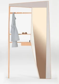 Pamono Phelie Wall Mirror with Coat Rack by Kathrin Charlotte Bohr for Jacobsroom> Racks, Hooks & Valets