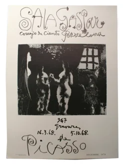 Pamono Picasso at Gaspar Gallery in Barcelona Poster, 1968> Posters|Wall Decor