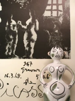 Pamono Picasso at Gaspar Gallery in Barcelona Poster, 1968><noscript><img width=