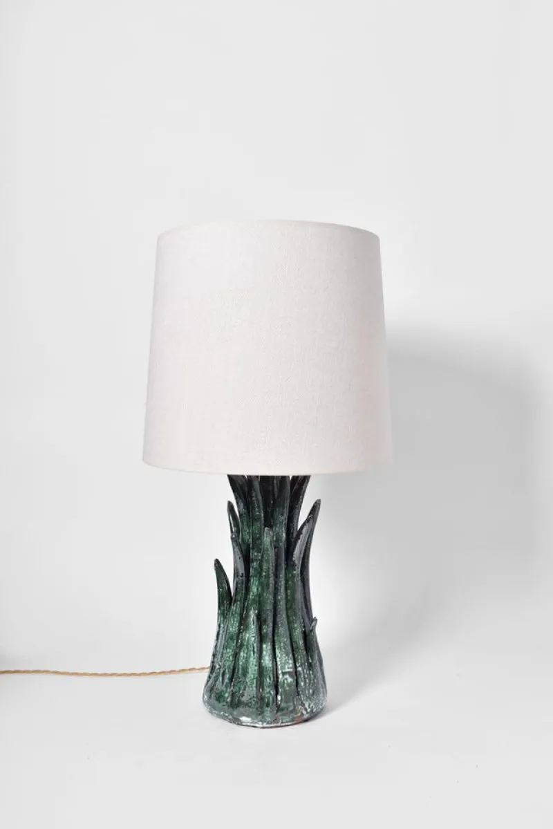 Discount Pamono Pico Green Ceramic Lamp by Barracuda Interiors
