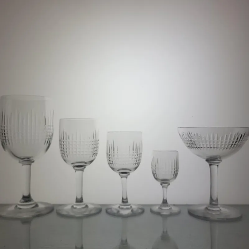 Pamono 30-Piece Baccarat Crystal Glass Service Nancy Model, 1920s, Set of 30> Glassware