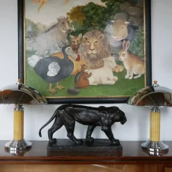 Online Pamono Piero Palozzolo, Striding Panther, 1920s-1940s, Bronze