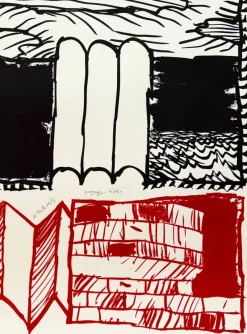Pamono Pierre Alechinsky, Paysage déplié, 1995, Lithograph> Prints & Multiples