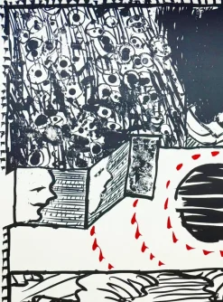 Pamono Pierre Alechinsky, Paysage déplié, 1995, Lithograph><noscript><img width=