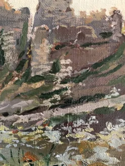 Best Pamono Pierre Barthélémy, Hameau, vallée de Merlan, 1928, Oil on Canvas, Framed
