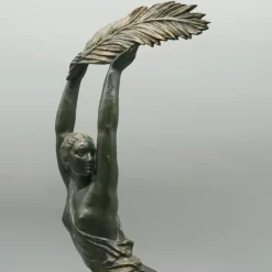 Pamono Pierre Le Faguays, Palm Dancer, Original Bronze Sculpture, 1920s-1940s> Art Deco