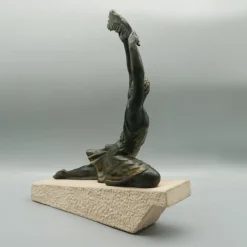 Pamono Pierre Le Faguays, Palm Dancer, Original Bronze Sculpture, 1920s-1940s><noscript><img width=