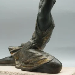 Pamono Pierre Le Faguays, Palm Dancer, Original Bronze Sculpture, 1920s-1940s><noscript><img width=