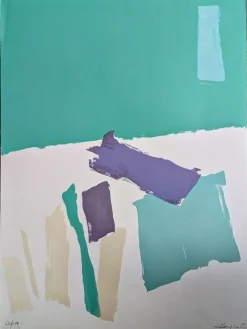 Pamono Pierre Pallut, Abstract Composition, Hand-Signed Lithograph, 1972><noscript><img width=