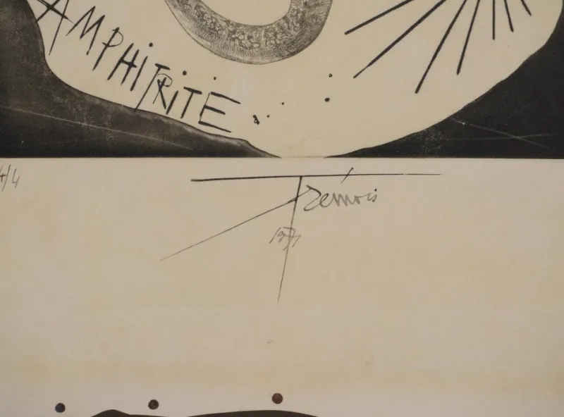Pamono Pierre-Yves Trémois, Grande Amphitrite, Original Signed Engraving> Prints & Multiples