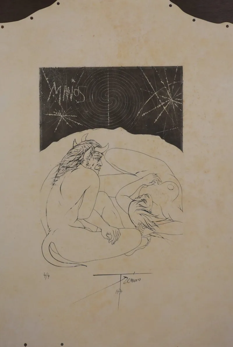 Pamono Pierre-Yves Trémois, Minos, Original Signed Engraving> Prints & Multiples