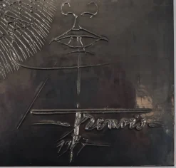Pamono Pierre-Yves Trémois, Two Faces and Raya, Signed Bas Relief Sculpture><noscript><img width=