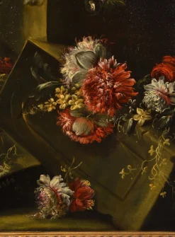 Sale Pamono Pieter Casteels III, Floral Still Life, 1700, Oil on Canvas, Framed