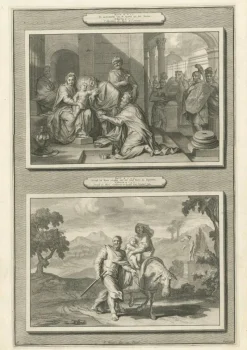 Pamono Pieter Mortier, Adoration of the Magi and Flight Into Egypt, 1700, Paper> Prints & Multiples