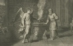 Outlet Pamono Pieter Mortier, Angel Appears to Zechariah and Zechariah Struck Mute, 1700, Paper