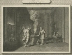 Outlet Pamono Pieter Mortier, Angel Appears to Zechariah and Zechariah Struck Mute, 1700, Paper