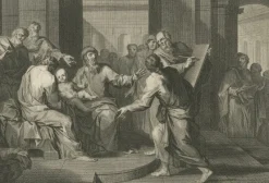 Sale Pamono Pieter Mortier, Birth of John the Baptist and Angel Appearing to Joseph, 1700, Paper