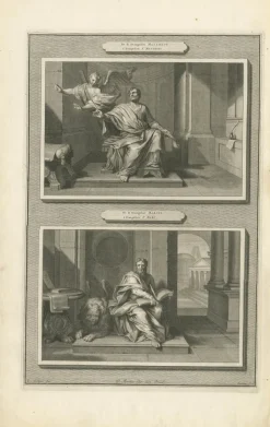 Pamono Pieter Mortier, Evangelists Matthew and Mark, 1700s, Paper> Prints & Multiples