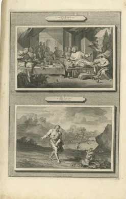Pamono Pieter Mortier, Feast in the House of Simon and Parable of the Sower, 1700, Paper> Prints & Multiples