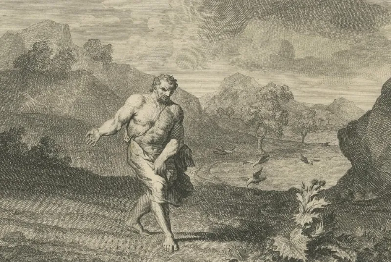 Pamono Pieter Mortier, Feast in the House of Simon and Parable of the Sower, 1700, Paper> Prints & Multiples