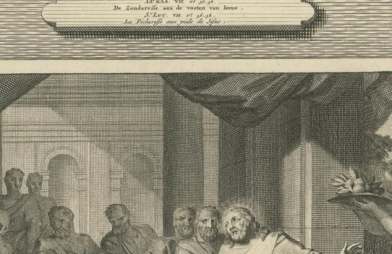 Pamono Pieter Mortier, Feast in the House of Simon and Parable of the Sower, 1700, Paper> Prints & Multiples