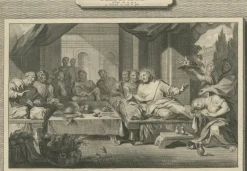 Pamono Pieter Mortier, Feast in the House of Simon and Parable of the Sower, 1700, Paper><noscript><img width=