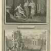 New Pamono Pieter Mortier, John the Baptist in Prison and Fall of the Tower of Siloam, 1700, Paper
