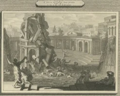New Pamono Pieter Mortier, John the Baptist in Prison and Fall of the Tower of Siloam, 1700, Paper
