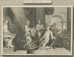 Pamono Pieter Mortier, Presentation of Christ in the Temple and Prophetess Anna, 1700, Paper><noscript><img width=