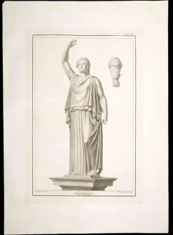 Sale Pamono Pietro Campana, Ancient Roman Statue, Original Etching, 18th Century