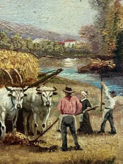 Sale Pamono Pietro Colonna, Italian School Rural Landscape, 21st Century, Oil on Canvas