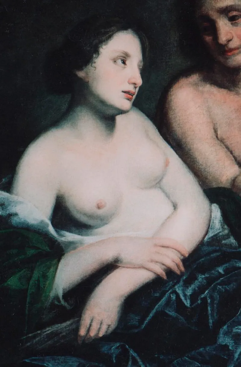Pamono Pietro Della Vecchia, Bacchus and Ceres, Oil on Canvas, 17th Century, Framed> Old Masters