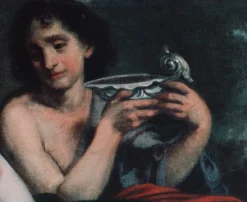 Pamono Pietro Della Vecchia, Bacchus and Ceres, Oil on Canvas, 17th Century, Framed><noscript><img width=