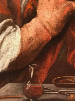 Hot Pamono Pietro Della Vecchia, The Alchemists, Oil on Canvas, 17th Century, Framed